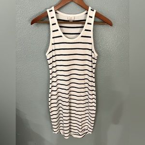 Striped Cotton Mid Length Dress